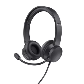 Headset Trust Ayda 25088 Usb Microfono Plegable Diadema Ajustable