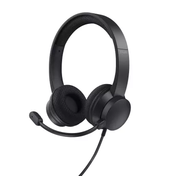 Headset Trust Ayda 25089 Usb Adaptador Usb-c Microfono Plegable Con Cancelacion De Ruido Diadema Aju