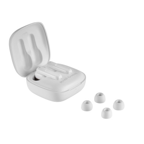 Auricular Intrauditivo Bluetooth Mars Gaming Mhib White Bt 5.1 Tws Sonido Dual Driver Estuche De Carga Usb-c