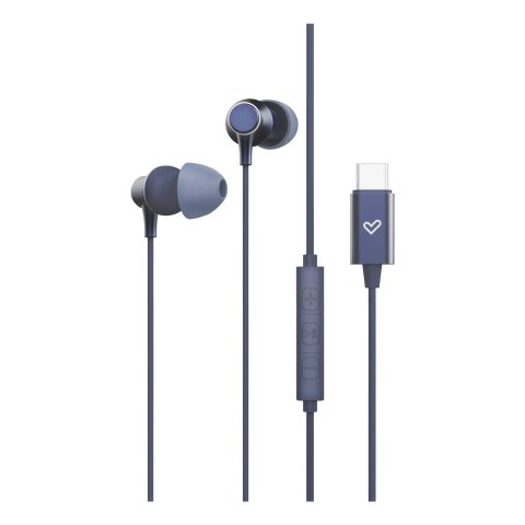 Auricular Intrauditivo Energy Sistem Metallized Usb-c Control Remoto Aluminio Azul Con Mic