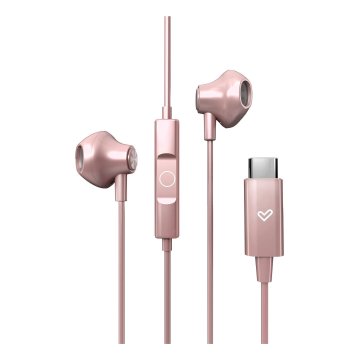 Auricular Intrauditivo Usb-c Energy Sistem Easypods Type C Control De Reproduccion Microfono Rosa 2