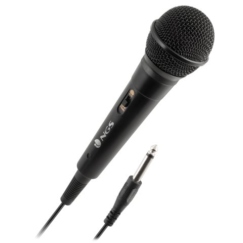 Microfono Ngs Singer Fire Especial Karaoke Jack 6.3 Mm Cable 3mtr