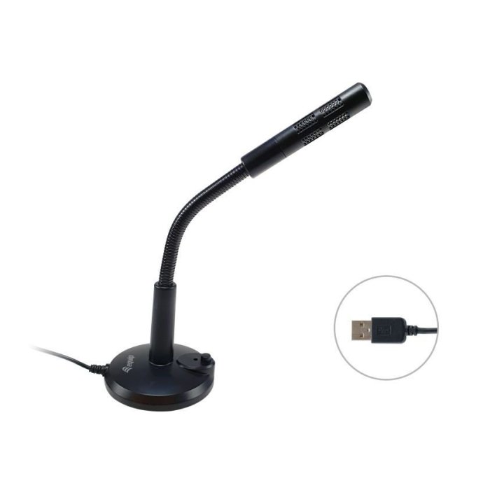 Microfono Sobremesa Equip Life Onmidireccional Usb Brazo Flexible Boton Mute