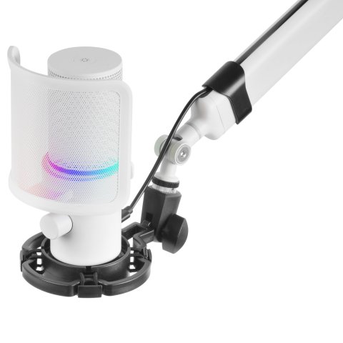 Microfono Profesional Mars Gaming Mmicxt White Microfono De Estudio De Alta Definicion Adc 192khz Dynamic Argb Ring