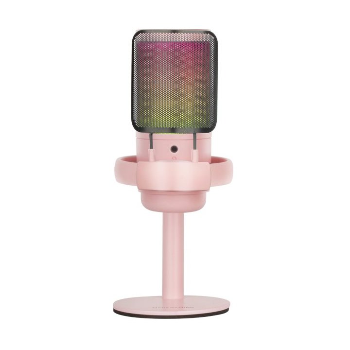Micrófono De Estudio Profesional Mars Gaming Mmicsep Rosa Adc 196khz 24 Bits Usb-a usb-c Iluminacion Argb Control De Volumen 