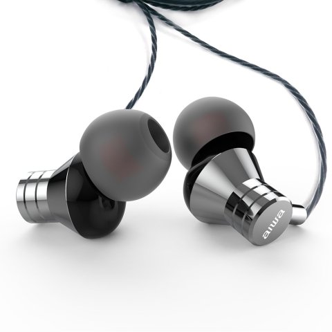 Auricular Intrauditivo Aiwa Estm-50slsilver 3.5mm Driver Neodimio 10mm Dinamico Micro Controlador Remoto Cable 1.2m