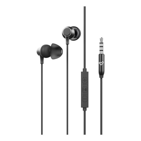 Auricular Intrauditivo Energy Sistem Metallized Jack 3.5mm Control Remoto Aluminio Negro Con Mic