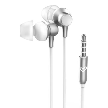 Auricular Intrauditivo Energy Sistem Metallized Jack 3.5mm Control Remoto Aluminio Blanco Con Mic
