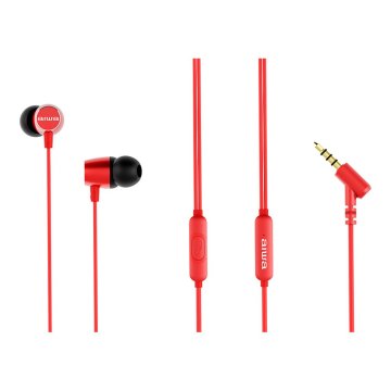Auricular Intrauditivo Aiwa Estm-30rd Rojo 3,5mm Dreiver Neodimio 10mm Dinamico Micro Incorporado 2