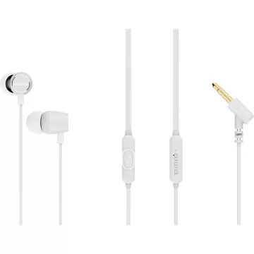 Auricular Intrauditivo Aiwa Estm-30wt White 3,5mm Dreiver Neodimio 10mm Dinamico Micro Incorporado 2