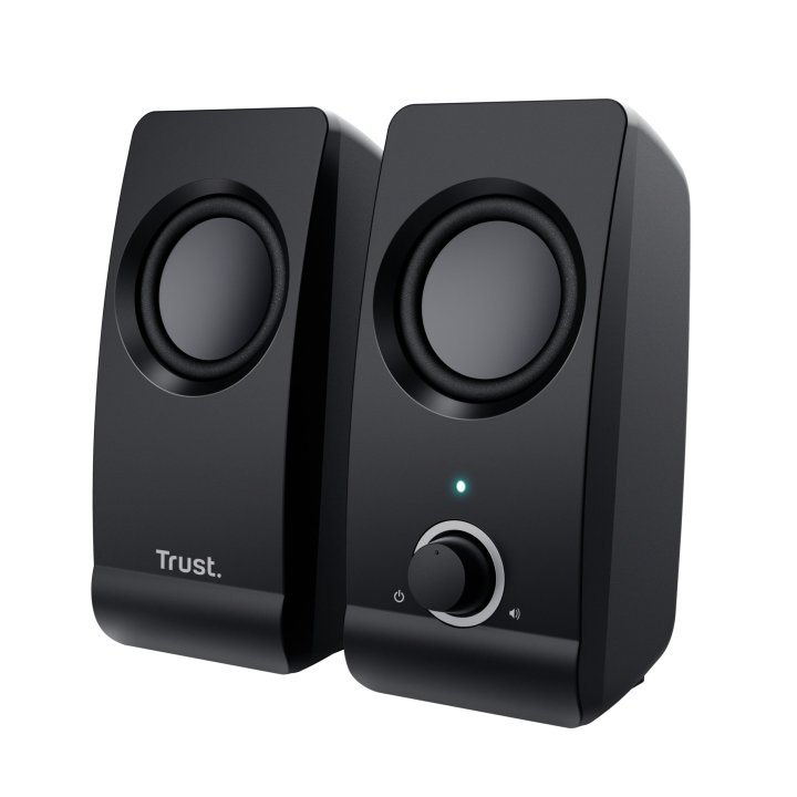 Altavoces 2.0 Trust 2.0 Remo Speaker Set 8w Rms Alimentados Por Usb Control Volumen Negro 17595