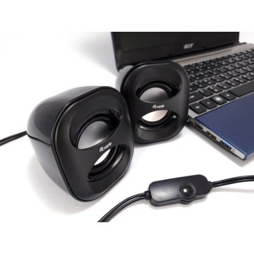 Altavoces 2.0 Equip Life Mini 6w Rms Color Negro Jack 3.5" Alimetancion Usb 2