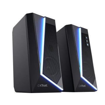 Altavoces 2.0 Trust 2.0 Zoxa Rgb 6w Rms 12w Max 6 Modos Iluminacion Autoalimentado Usb Led Color Negro 24070 2