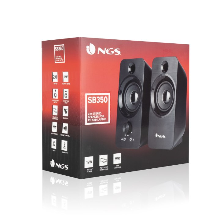 Altavoces 2.0 Ngs Sb350 12w (2x6w) Entraga Micro
