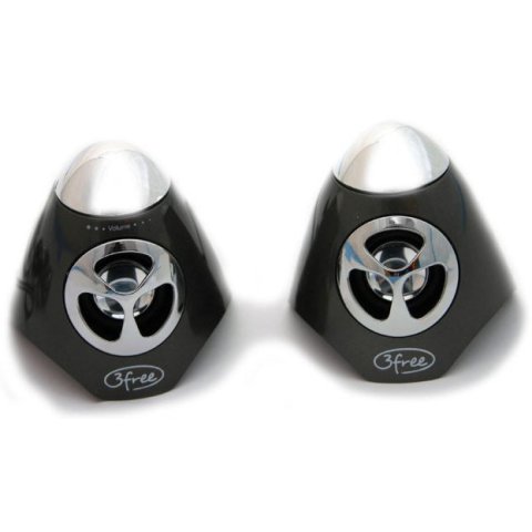 Altavoces 2.0 3free Spk100w 2w+2w Negro Alimentacion Por Usb
