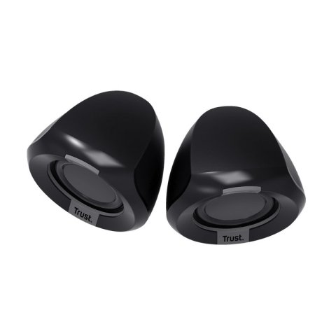 Altavoces 2.0 Trust Polo 25164 4w Rms Max 8w Control De Volumen Jack 3.5 Alimentados Por Usb Color Negro 25164