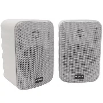Altavoces 2.0 Bluetooth Autoamplificados Approx Tws 20w Por Canal Bt 4.1 Con Soporte Para Colgar Especificos Para Salas Y Aul