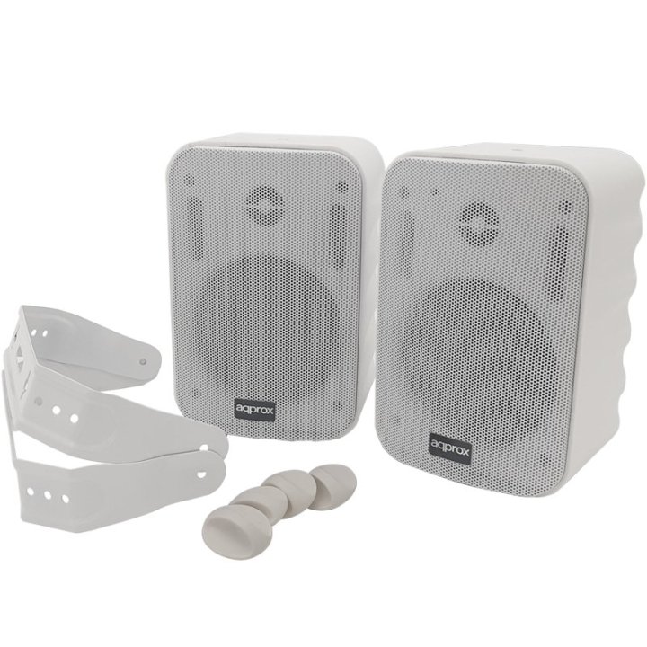 Altavoces 2.0 Bluetooth Autoamplificados Approx Tws 20w Por Canal Bt 4.1 Con Soporte Para Colgar Especificos Para Salas Y Aul