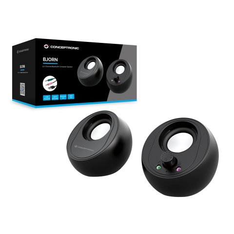 Altavoces 2.0 Bluetooth Conceptronic Bjorn01b 10w Color Negro Jack 3.5" Y Alimentacion Usb