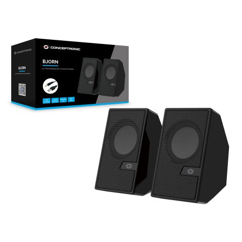 Altavoces 2.0 Bluetooth Conceptronic Bjorn02b 6w Color Negro Jack 3.5" Y Alimentacion Usb