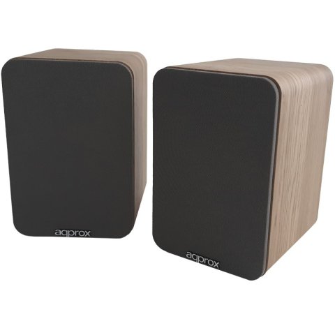Altavoces 2.0 Bluetooth Autoamplificados Approx Appspk02wd 30w Por Canal Bt5.0 Rca Optical Coaxial Usb Incluye Soporte Pared 