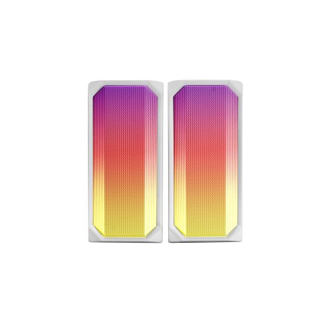 Altavoces 2.0 Bluetooth Mars Gaming Msrgb White Full Rgb Frontal 15w Control Box Jack 3.5mm