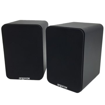 Altavoces 2.0 Bluetooth Autoamplificados Approx Appspk02bk 30w Por Canal Bt5.0 Rca Optical Coaxial Usb Incluye Soporte Pared 