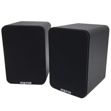 Altavoces 2.0 Bluetooth Autoamplificados Approx Appspk02bk 30w Por Canal Bt5.0 Rca Optical Coaxial Usb Incluye Soporte Pared