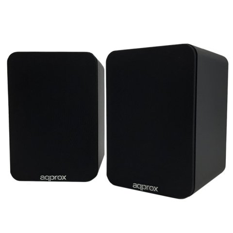 Altavoces 2.0 Bluetooth Autoamplificados Approx Appspk02bk 30w Por Canal Bt5.0 Rca Optical Coaxial Usb Incluye Soporte Pared 