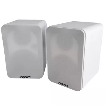 Altavoces 2.0 Bluetooth Autoamplificados Approx Appspk02wh 30w Por Canal Bt5.0 Rca Optical Coaxial Usb Incluye Soporte Pared