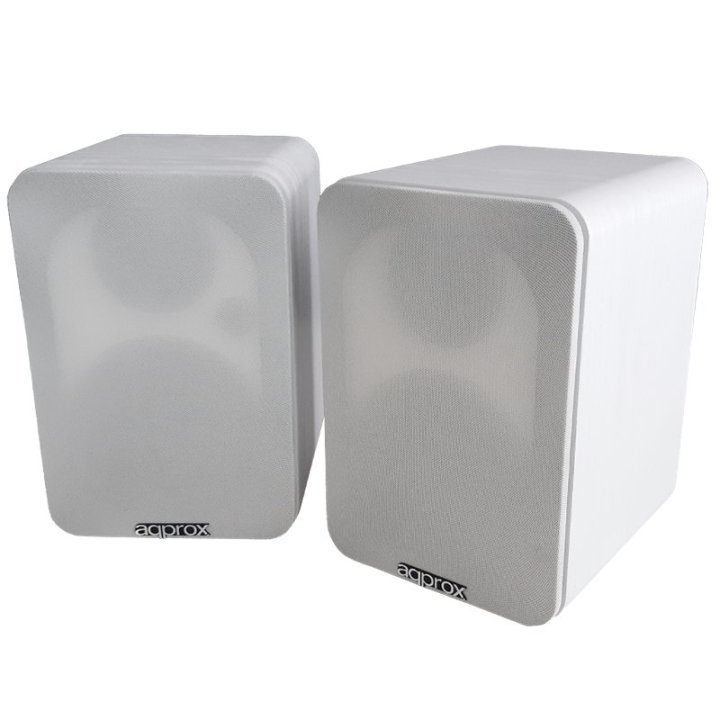 Altavoces 2.0 Bluetooth Autoamplificados Approx Appspk02wh 30w Por Canal Bt5.0 Rca Optical Coaxial Usb Incluye Soporte Pared 