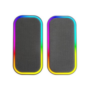 Altavoces 2.0 Bluetooth Mars Gaming Msom Negro 20w Dsp Iluminacion Rgb Aux -in Control Volumen