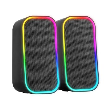 Altavoces 2.0 Bluetooth Mars Gaming Msom Negro 20w Dsp Iluminacion Rgb Aux -in Control Volumen 2