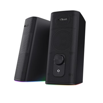 Altavoces 2.0 Bluetooth Trust Cetic 24970 18w Color Negro Bt Y Jack 3.5mm Control De Volumen Alimentado Por Usb 2