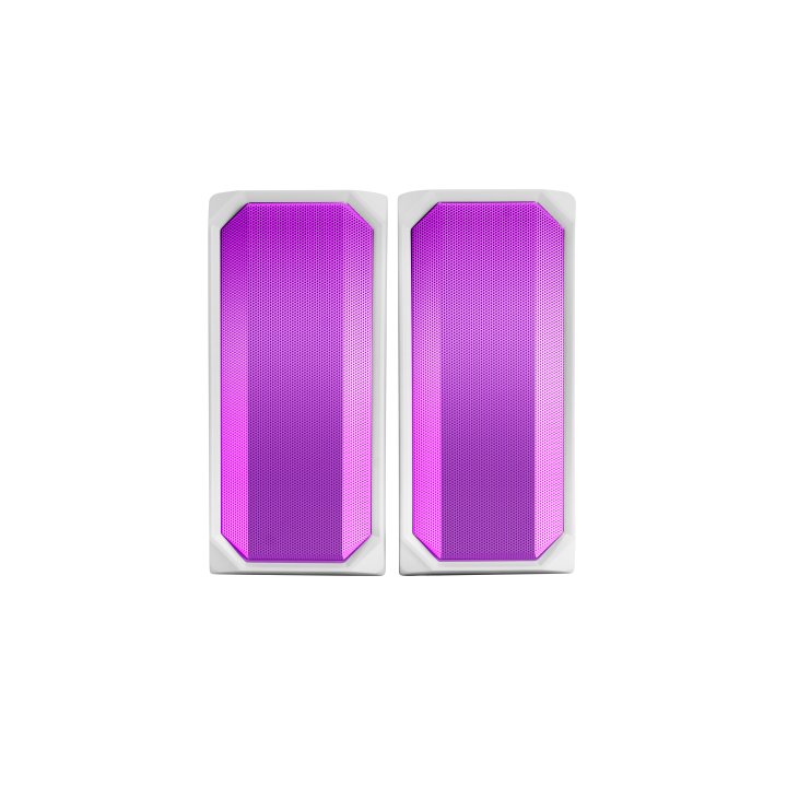 Altavoces 2.0 Bluetooth Mars Gaming Msrgb White Full Rgb Frontal 15w Control Box Jack 3.5mm