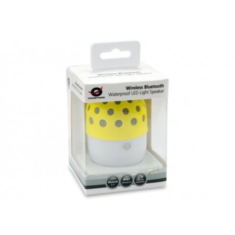 Altavoz Bluetooth Portable Conceptronic Con Luz Led Cspkbtwphly Color Amarillo
