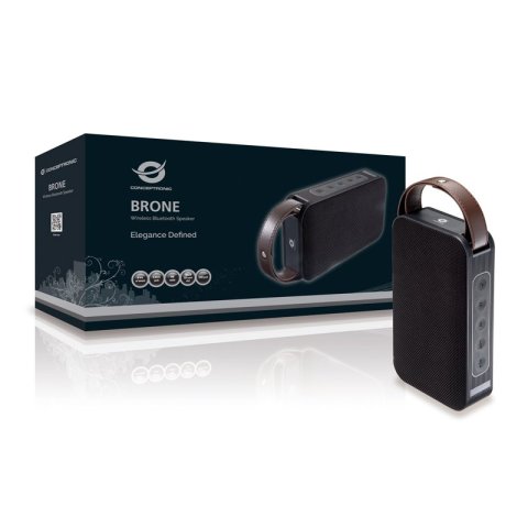 Altavoz Bluetooth Portable Conceptronic Brone Microsd Puerto Usb Radio Fm Color Negro