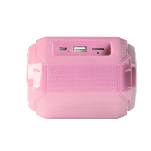Altavoz Bluetooth Portable Mas Gaming Msbax Pink 10w Radio Fm, Puerto Usb Y Microsd Iluminacion Rgb 8 Efectos