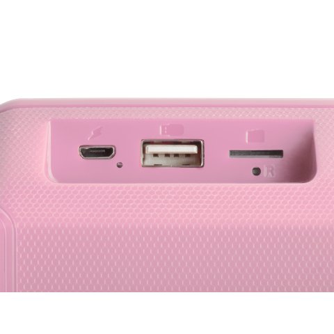 Altavoz Bluetooth Portable Mas Gaming Msbax Pink 10w Radio Fm, Puerto Usb Y Microsd Iluminacion Rgb 8 Efectos