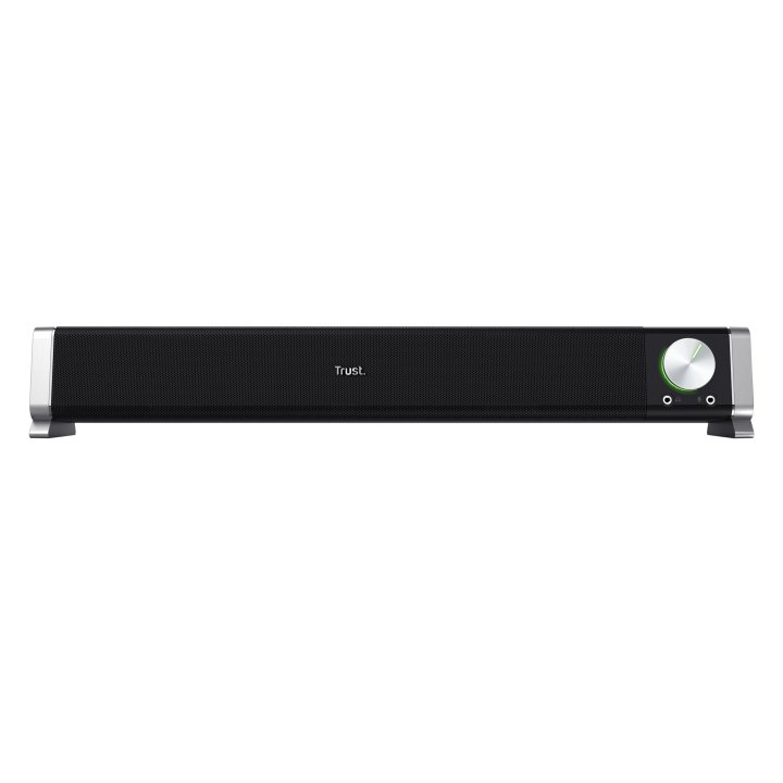 Barra De Sonido Trust Asto Horizontal 12w Control De Volumen Conexion Auricular Y Microfono 21046