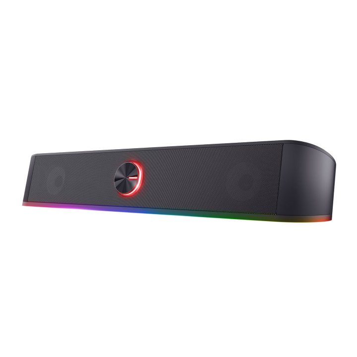 Altavoz Trust Soundbar Gxt Thorne Rgb Illuminated 12w Cable Auxiliar Para Audio Usb Para Alimentacion 24007