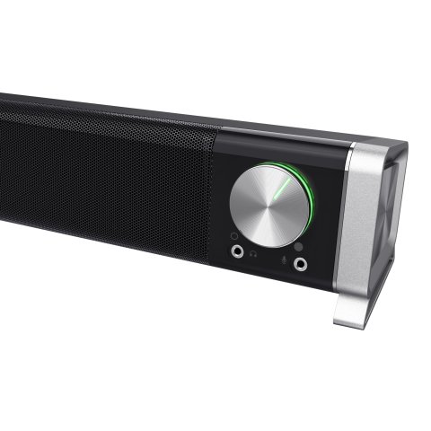 Barra De Sonido Trust Asto Horizontal 12w Control De Volumen Conexion Auricular Y Microfono 21046