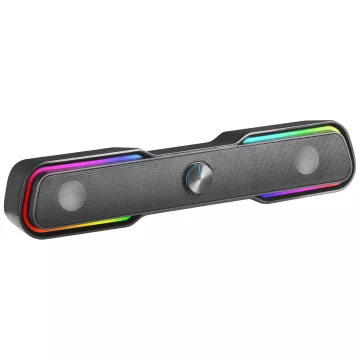 Barra De Sonido Bluetooth Mars Gaming Msbx Black 10w Rms Iluminacion Rgb Dinamico Procesador Dsp