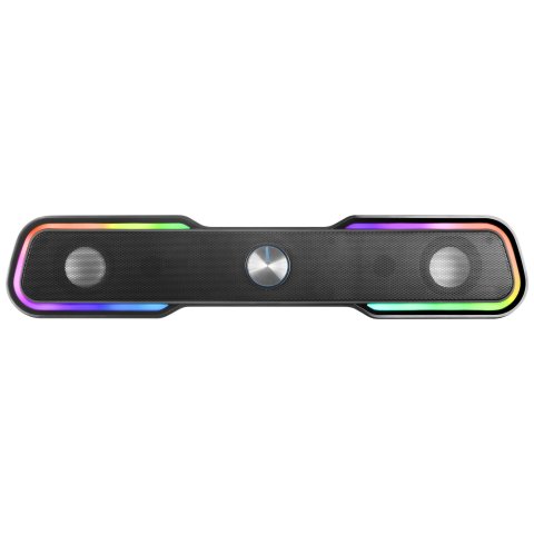 Barra De Sonido Bluetooth Mars Gaming Msbx Black 10w Rms Iluminacion Rgb Dinamico Procesador Dsp