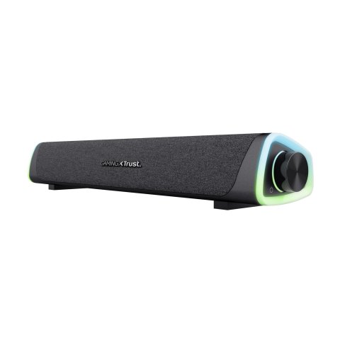 Barra De Sonido Trust Gxt Axon Rgb Illuminated 12w Cable Auxiliar Para Audio Usb Para Alimentacion 24482