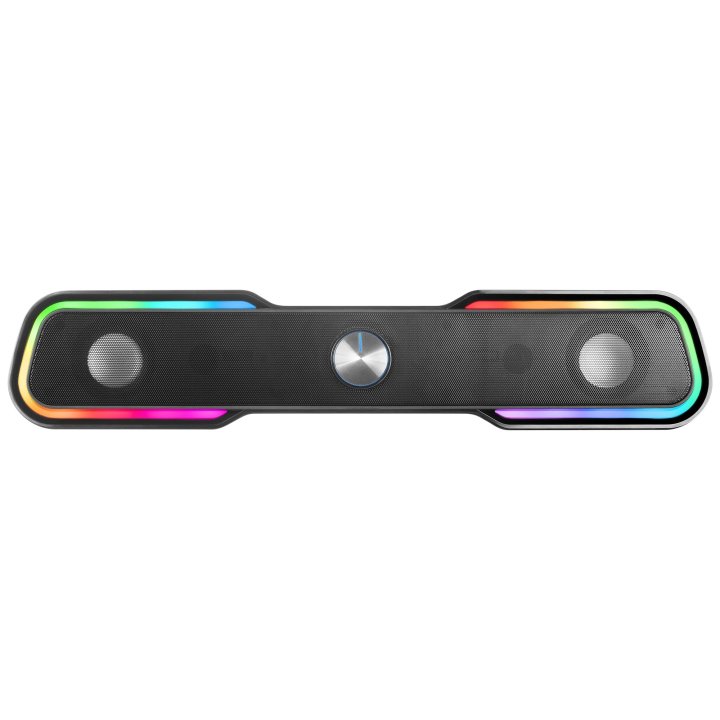 Barra De Sonido Bluetooth Mars Gaming Msbx Black 10w Rms Iluminacion Rgb Dinamico Procesador Dsp