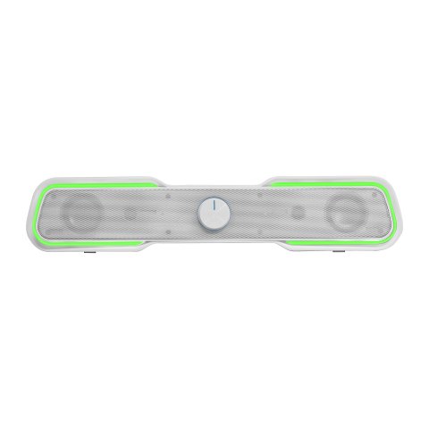 Barra De Sonido Bluetooth Mars Gaming Msbx White 10w Rms Iluminacion Rgb Dinamico Procesador Dsp