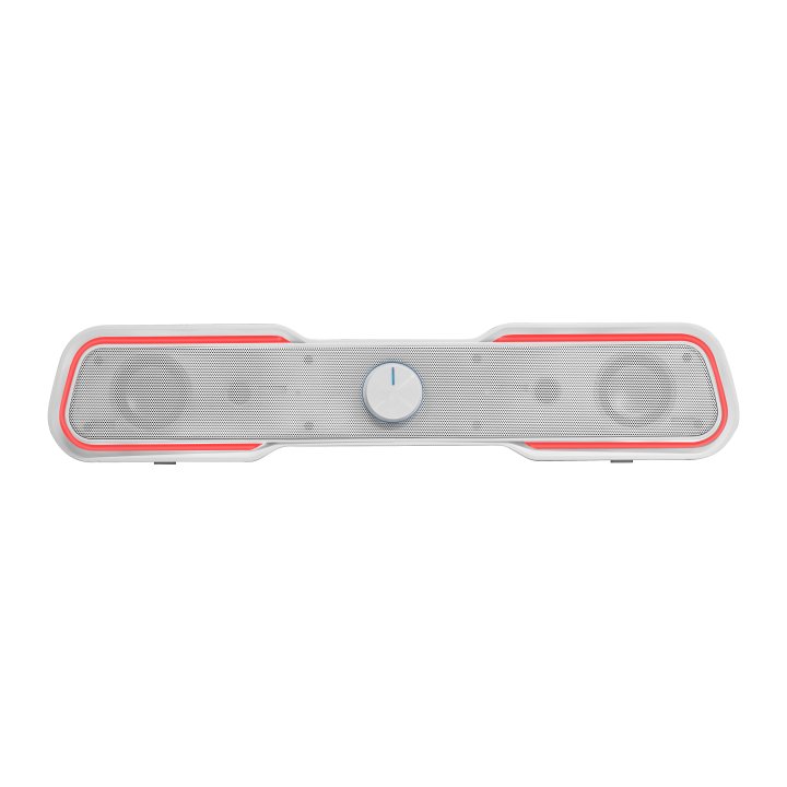 Barra De Sonido Bluetooth Mars Gaming Msbx White 10w Rms Iluminacion Rgb Dinamico Procesador Dsp