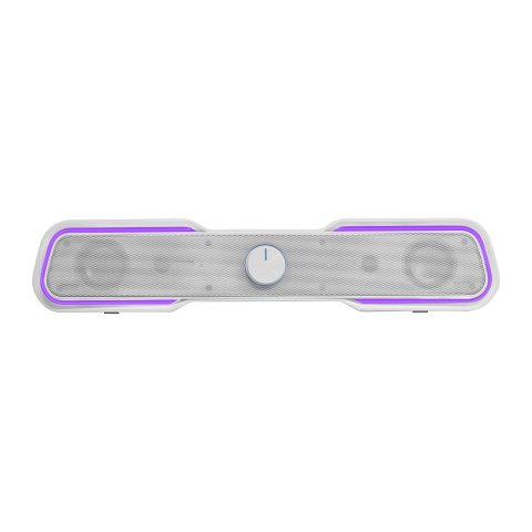 Barra De Sonido Bluetooth Mars Gaming Msbx White 10w Rms Iluminacion Rgb Dinamico Procesador Dsp