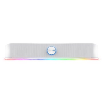 Barra De Sonido Trust Gxt Thorne Blanco 25110 Rgb 12w Jack 3.5mm Alimentado Usb Control De Volumen 2